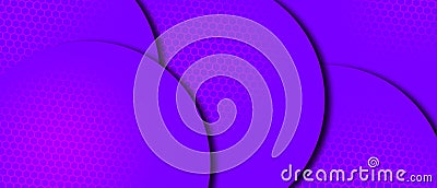 Set of abstract liquid fluid circles purple mustard background with halftone texture Stock Photo