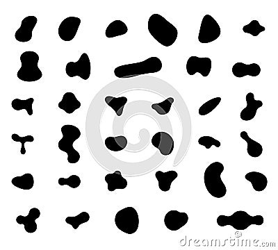 Set of abstract liquid forms Vector Illustration