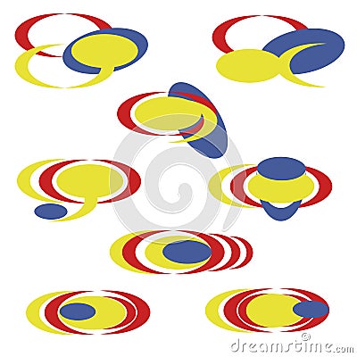 set Abstract logo - simple Vector Illustration