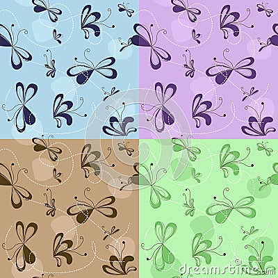 Set of abstract patterns Vector Illustration