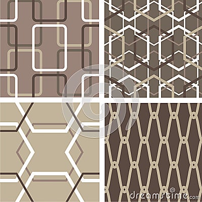 Set of abstract seamless patterns Vector Illustration