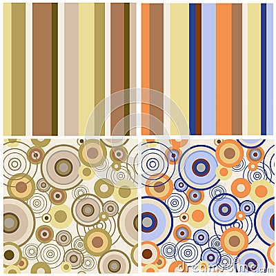 Set of abstract seamless patterns Vector Illustration