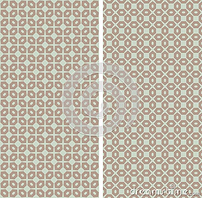 Set of 2 abstract seamless patterns Vector Illustration