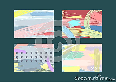 Set of abstract templates for backgrounds, flyers, covers, banners. Vector Illustration