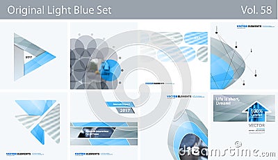 Set of Abstract vector design elements for graphic layout. Modern business background template Vector Illustration