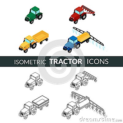 Set of agricultural icons Vector Illustration