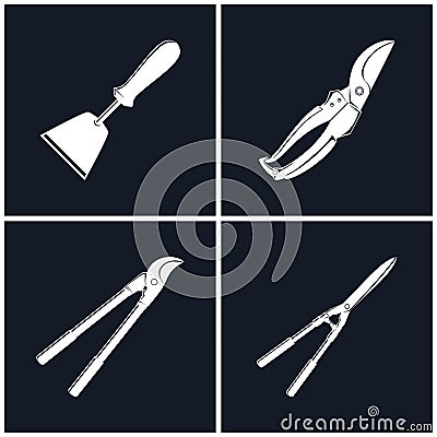 Set of Agricultural Tools Vector Illustration