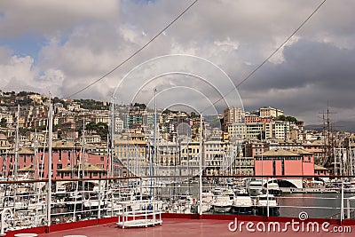 Porto Antico, Genova Editorial Stock Photo