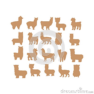 set alpaca icon vector illustration Vector Illustration