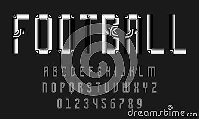 Set of alphabets lines font modern abstract Vector Illustration