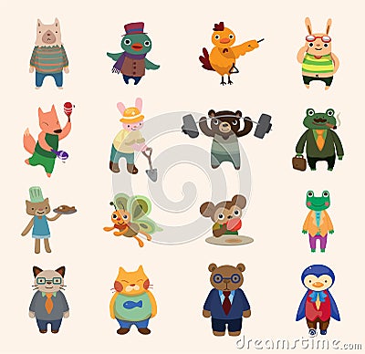 Set of animal icons Vector Illustration