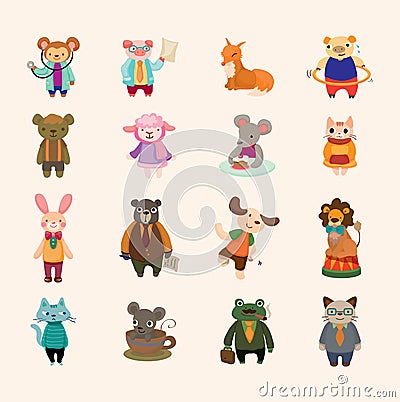 Set of animal icons Vector Illustration