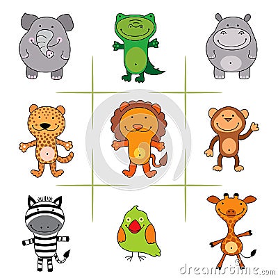 Set of animals Vector Illustration