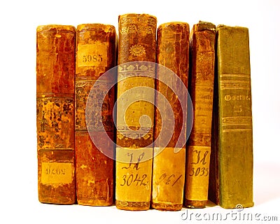 Set of antique books Stock Photo