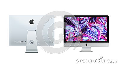 Set Apple device imac Vector Illustration