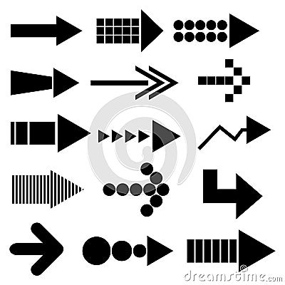 Set of arrow icons Vector Illustration