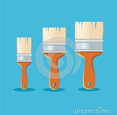 Set of art brushes. Paint brush. vector illustration Vector Illustration