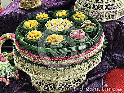 Artificial Thai traditional dessert. Stock Photo