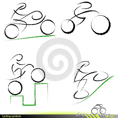 Set of artistic icons. Vector Illustration