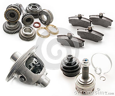 Set of auto parts Stock Photo