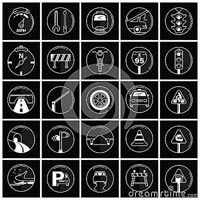 set of automobile icons. Vector illustration decorative design Vector Illustration