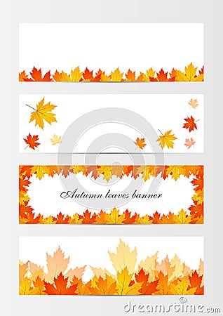 Set autumn frames Vector Illustration