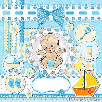 Set baby design elements. Vector Illustration