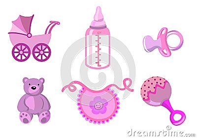 Set of baby icons Vector Illustration