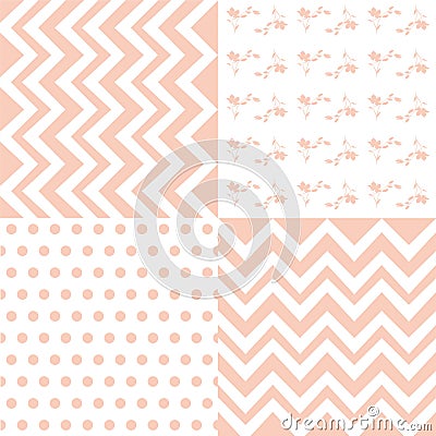 Set of 4 background pattern,set of geometric pattern Vector Illustration