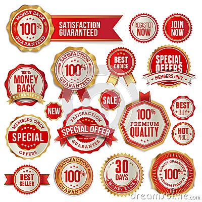 Set of badges and stickers Vector Illustration