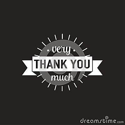 Set of badges with thank you graphics and design elements Vector Illustration
