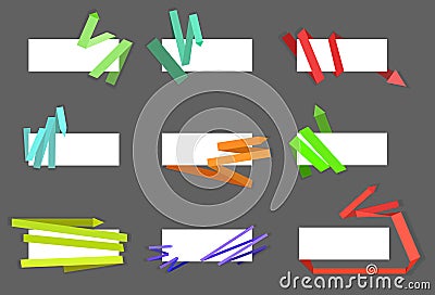 A set of banner arrows Vector Illustration