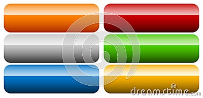 Set of banner, button background. Horizontal rectangular buttons Vector Illustration