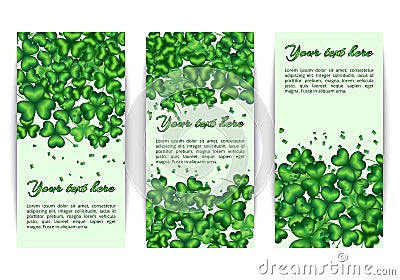 Set banners Patricks Day Vector Illustration