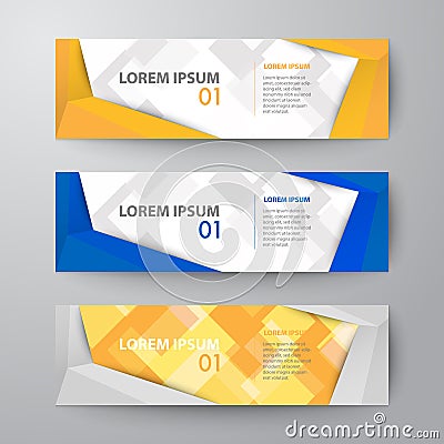 Set of banners web template abstract vector background Vector Illustration