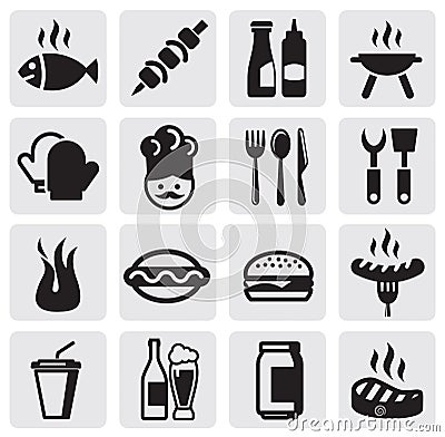 Set barbecue Vector Illustration