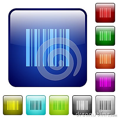 Color barcode square buttons Stock Photo