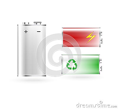 Set of batteries Vector Illustration