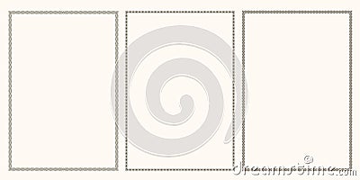 Set with beautiful frames Vector Illustration