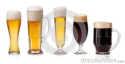 Set of beer Glass Stock Photo