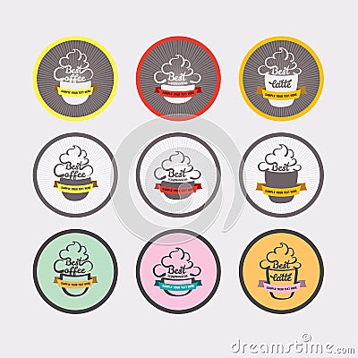 The set of the best coffee badges Vector Illustration