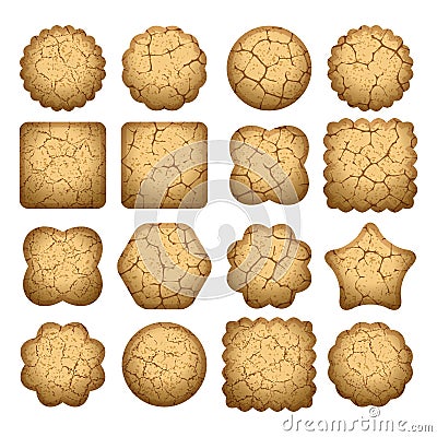 Set of biscuit cookies. vector Vector Illustration