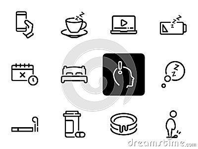 Laziness depression and irresponsibility Vector Illustration