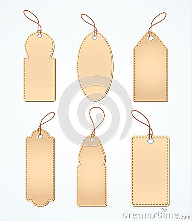 Set of Blank tags heart. Vector illustration Vector Illustration