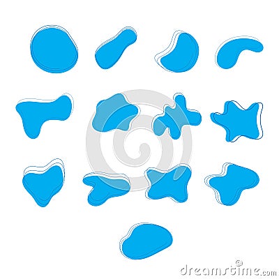 set blob icon vector Cartoon Illustration