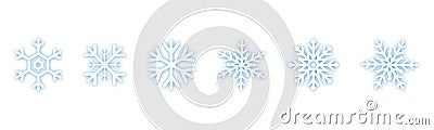 Set of blue Snowflakes icons. Black snowflake. Snowflakes template. Snowflake winter. Snowflakes icons. Snowflake vector icon Vector Illustration