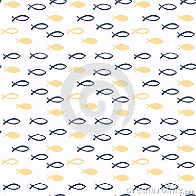 Set of blue and white sea vector seamless pattern. Scrapbook design elements. Abstract hand drawn fabric texture. Stock Photo