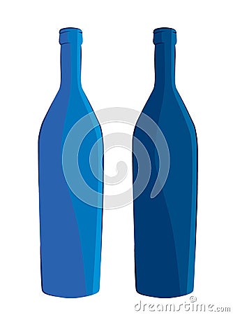 Set of bottles Cartoon Illustration
