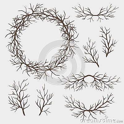 Set of branches Vector Illustration