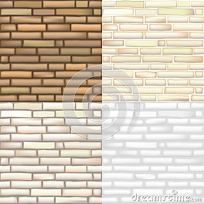 Set of brick textures Stock Photo